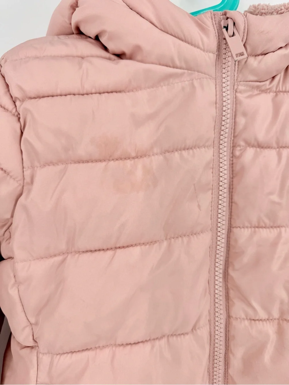 GAP Kids Hooded Puffer Jacket - Dusty Pink